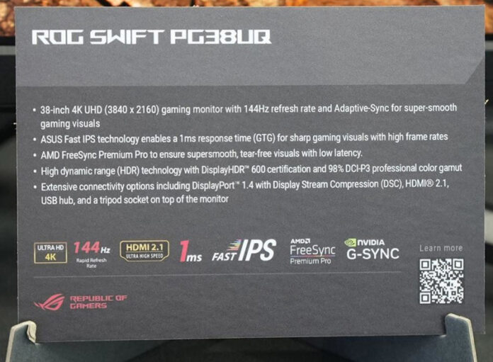 Megérkezett az ASUS ROG Swift PG38UQ: Lenyűgöző 4K élmény és páratlan játéksebesség