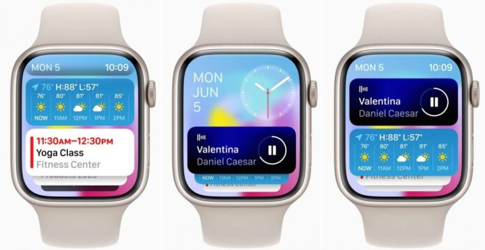 A watchOS 10 felturbozza az Apple Watch használatát és bemutatja a Smart Stack-et