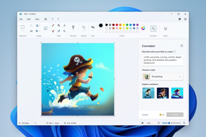 Microsoft paint és Copilot MI