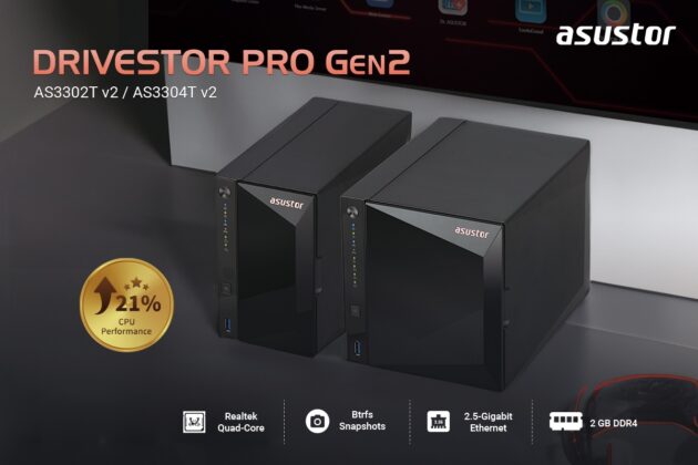 Az ASUSTOR bemutatja a Drivestor Pro Gen2 sorozatot: Frissített SoC és növelt teljesítmény