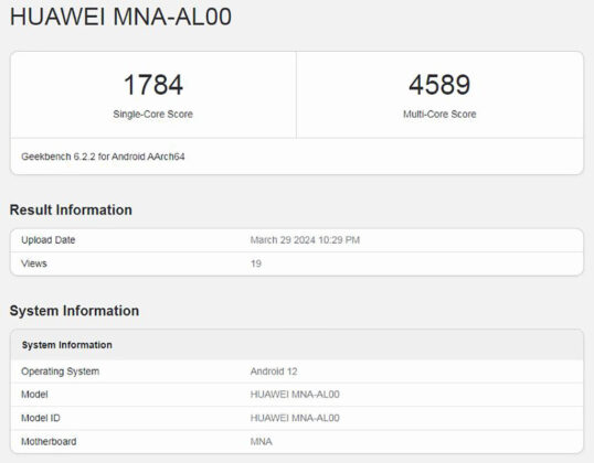 Új Kirin chippel lép színre a Huawei P70 sorozat a Geekbench adatbázisában