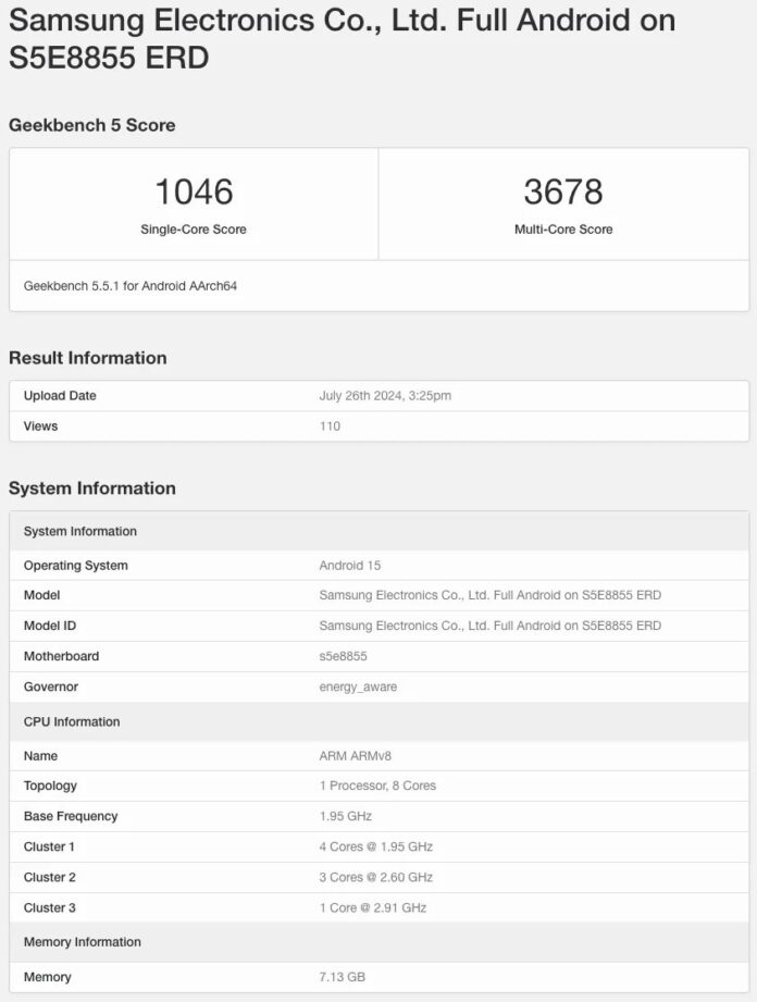 Az Exynos 1580 lapka, amely a Samsung Galaxy A56 szívét fogja képezni, felfedte specifikációit.