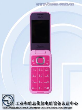 TENAA képeken a HMD Barbie Phone; Barbie dizájn egy retro nyomógombos telefonban