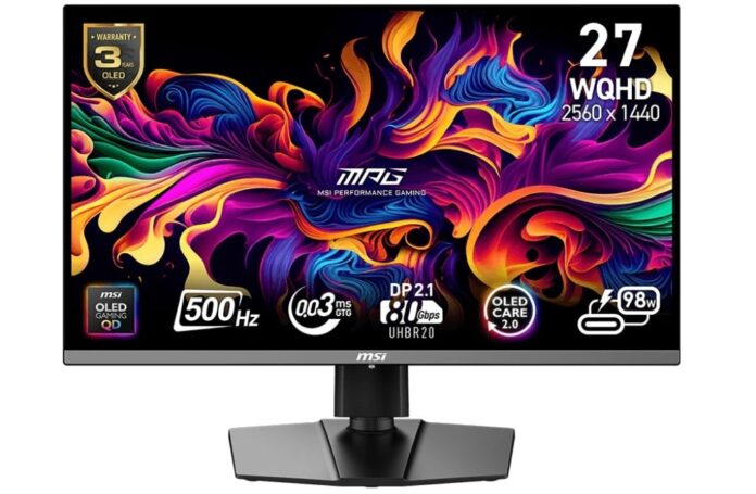 MSI MPG 272QR QD-OLED X50: 500 Hz sebesség és dinamikus kép