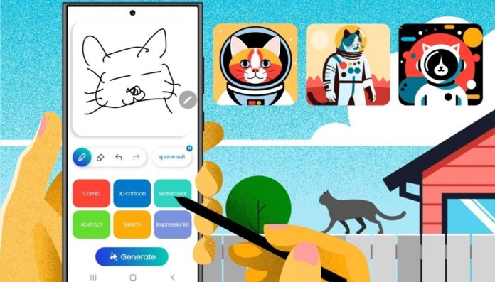 Sketch to Image: rajzolás hang- és szövegalapú parancsokkal a Samsung One UI 7.0-ban