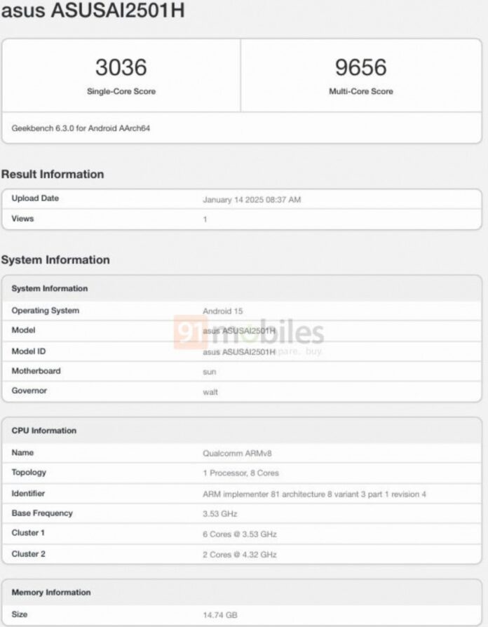 Snapdragon 8 Elite hajtja az ASUS ZenFone 12 Ultra-t